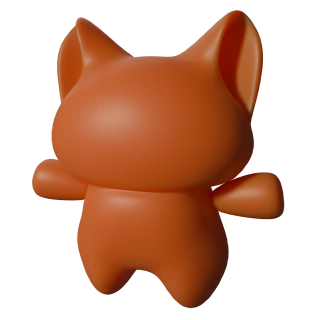 Full body of Kitu with leg, arms and big ears.