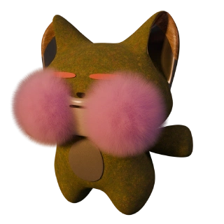 Earlier version with fluffy cheeks
