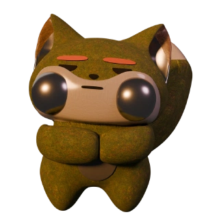 Kitu with green grass as skin