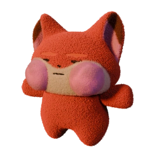 First try with full fur. A bit too much orange