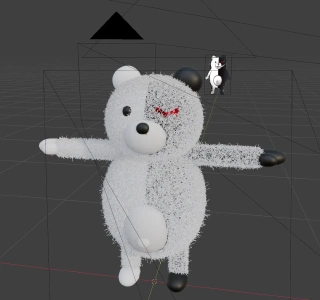 Fluffy ALL white monokuma.